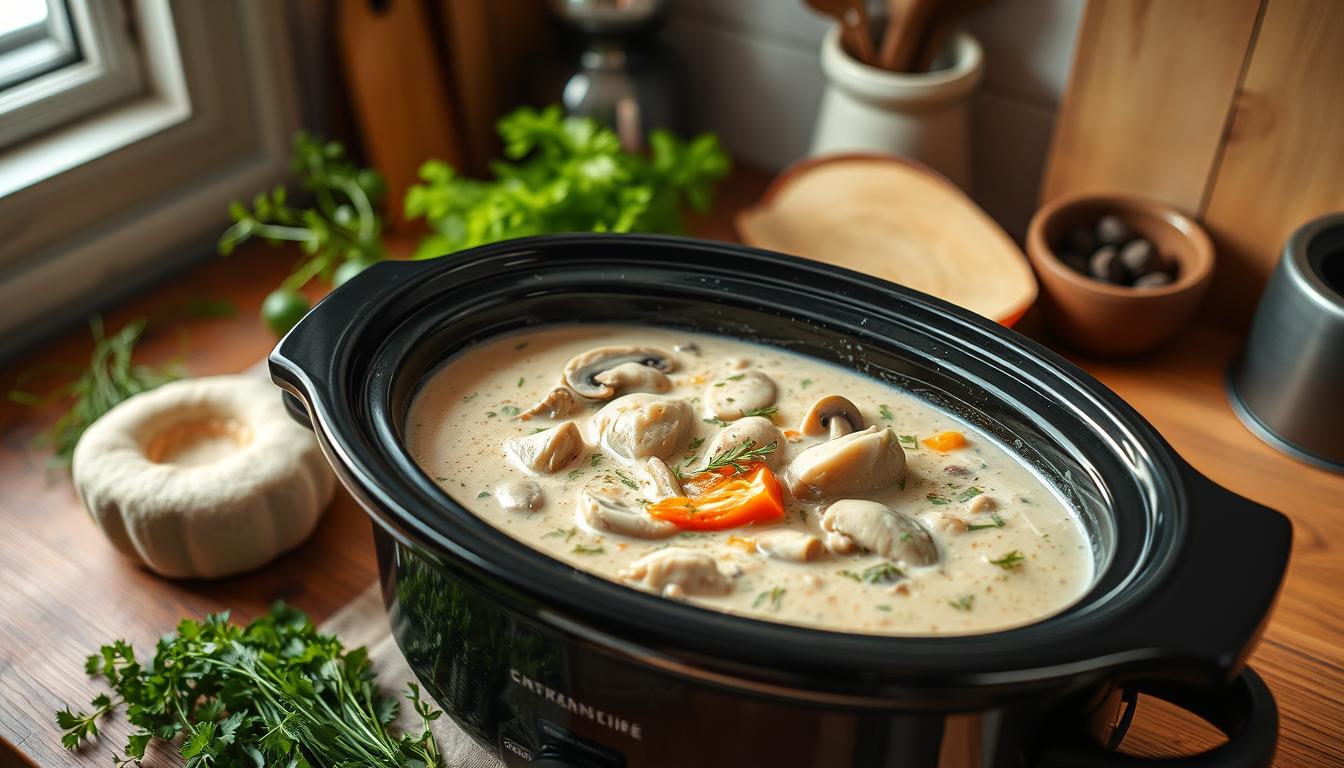 chicken in mushroom soup slow cooker